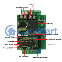 Wireless RF Remote Control Kit with 1 Transmitter and 6 AC 10A Output Receivers (Model: 0020458)