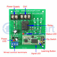 1 CH Long Range 5km DC Relay Output 10A Wireless Switch RF Receiver (Model: 0020684)