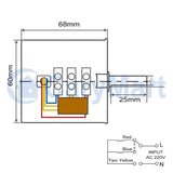 Permanent Magnet Synchronous Motor AC 220 Volt 28W High Torque (Model: 0042002)