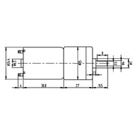 25mm 12V Heavy Duty High Torque DC Electric Geared Motor Optional Speed (Model: 0041311)