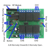 6 Channel DC Power 10A Relay Output Wireless Receiver or Switch (Model: 0020074)