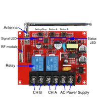 2-CH 3 Phase Power 220V 380V Wireless Remote Control Switch Kit (Model: 0020696)