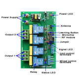 2-CH 110V 220V Radio Switch Receiver for Wireless Remote Control AC Motor (Model: 0020682)