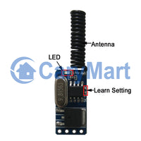 DC 4~12V Input Output Remote Control Kit with micro mini Wireless Receiver and RF transmitter (Model: 0020641)