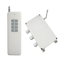 Long Range 120V 220V Wireless Remote Control Switch Kit 4 Way 30A (Model: 0020111)