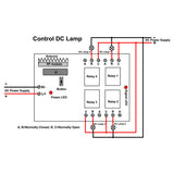 Two 9V 12V 24V 4 Way Wireless Switch with 8 Button Remote Control (Model: 0020386)