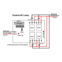 Long Range 2 Km 4 Channel AC Power 10A Wireless Remote Control Switch Kit (Model: 0020402)