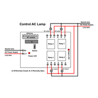 4-CH AC 10A Wireless Remote Control Switch Kit with Memory Function (Model: 0020282)