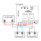 2 Way Three Phase Power 220V 380V Wireless Remote Control Receiver Kit (Model: 0020072)