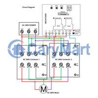 AC Power Wireless Remote Control Switch Kit for 220V 380V Motor (Model: 0020080)