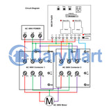 AC Power Wireless Remote Control Switch Kit for 220V 380V Motor (Model: 0020080)