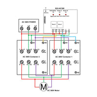 AC 380V Wireless Remote Control Switch Kit for Three Phase Motor (Model: 0020698)