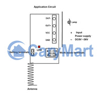DC 6~36V Input Output Remote Control Kit with micro mini Wireless Receiver and RF transmitter (Model: 0020642)