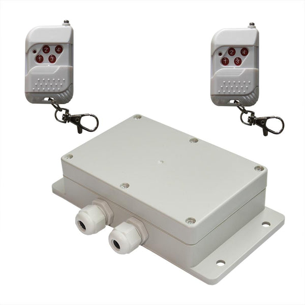 4 Channels AC Power Input Output Wireless Receiver and RF Transmitter