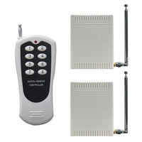 Two 9V 12V 24V 4 Way Wireless Switch with 8 Button Remote Control (Model: 0020386)