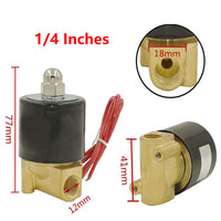 12V 24V 110V 220V 1/4" 2 Way Electric Brass Solenoid Valve (Model: 0022103)