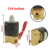 12V 24V 110V 220V 1/4" 2 Way Electric Brass Solenoid Valve (Model: 0022103)