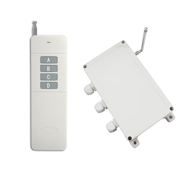 220 Remote Control 120V 220V 30A Wireless Remote Control Receiver Kit 4 Way AC Output 2km ...
