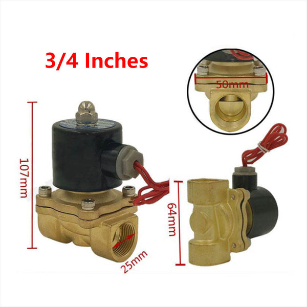 12V 24V 110V 220V 3/4" 2 Way Electric Brass Solenoid Valve (Model: 0022101)