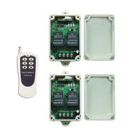 Two 12V 24V Wireless Remote Control DC Motor Switches with One Transmitter (Model: 0020604)