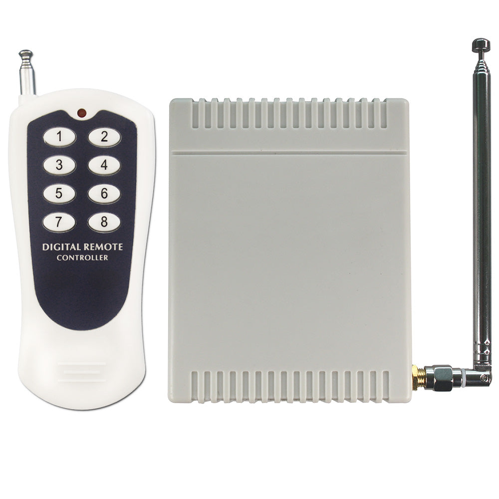 Wireless RF Remote Control Switch Kit with 8 way DC 12V Relay Output ...