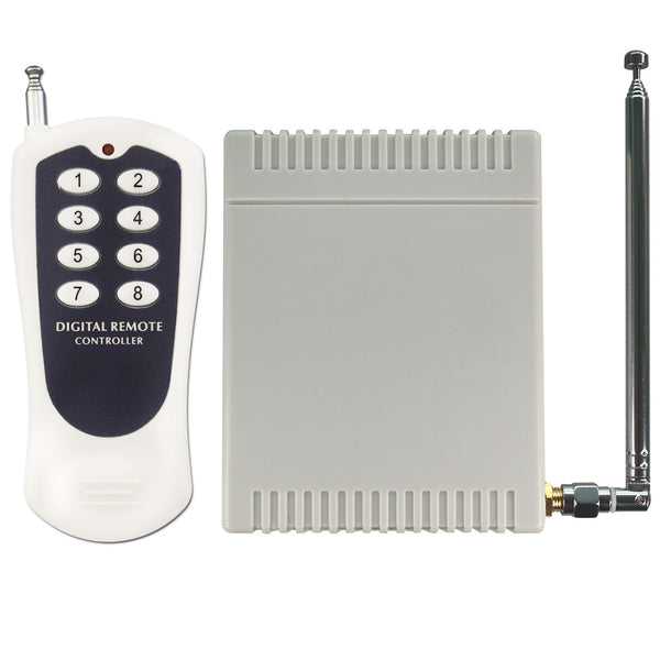 Wireless RF Remote Control Switch Kit with 8 way DC 12V Relay Output – Remote  Control Switches Online Store