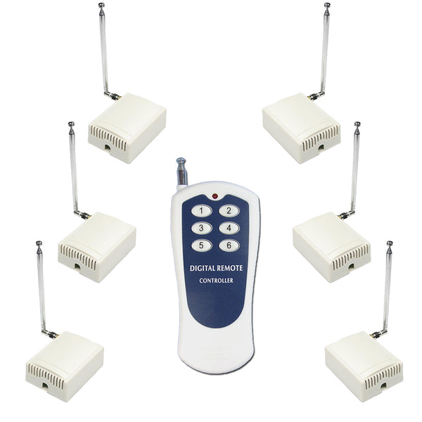 1 RF Transmitter Wireless Control 6 DC Radio Remote Switches (Model: 0020431)