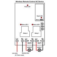 2000 Meters AC Power Input Output 30A Wireless Remote Control Switch Kit (Model: 0020516)