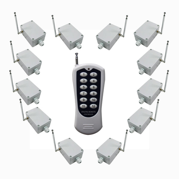 Remote Control Switch Kit with AC Wireless Receiver and RF Transmitter ...