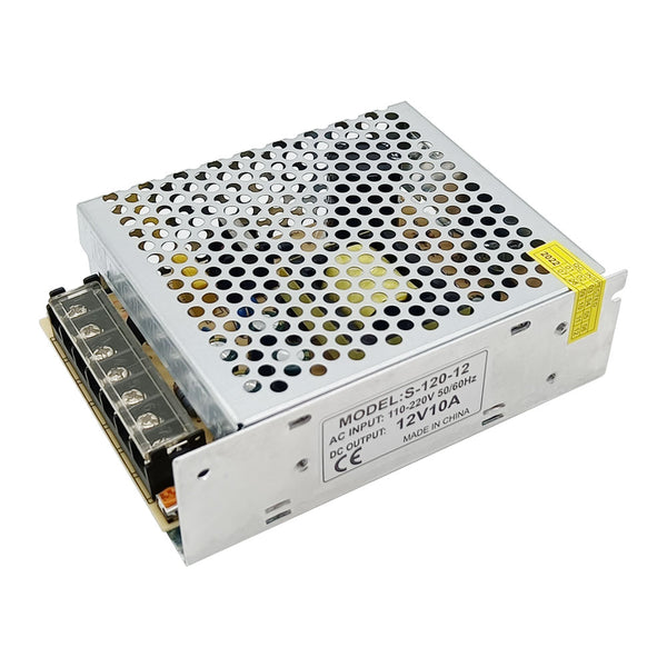 DC 12V 10A 120W Regulate Switching Power Supply AC 110V 220V Input (Model: 0010131)