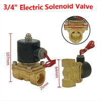 12V 24V 110V 220V 3/4" 2 Way Electric Brass Solenoid Valve (Model: 0022101)
