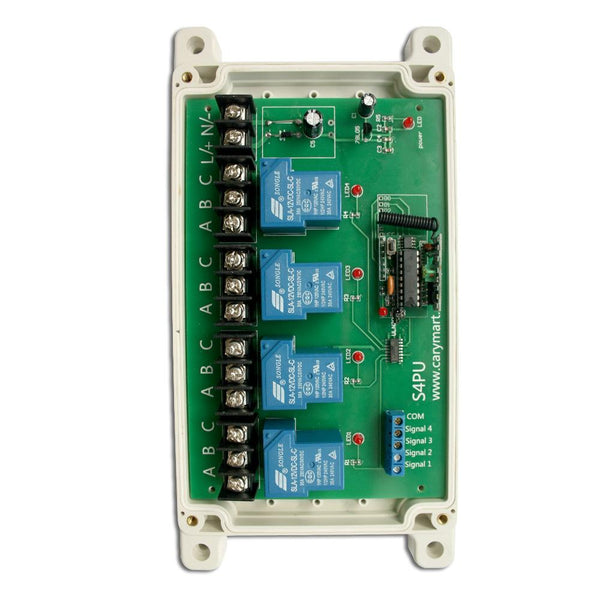 DC Wireless Remote Control Receiver Kit 4 Way 30A Relay Output – Remote ...