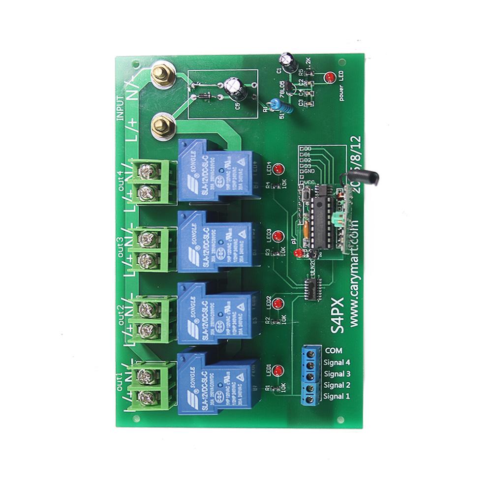 4 Channel DC 12V Long Range Wireless Remote Control Switch Kit – Remote ...
