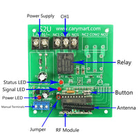 DC Power 10A Waterproof Wireless Switch with 1 Channel Relay Output (Model: 0020197)
