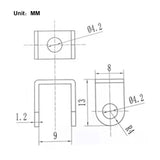 Fixed Mounting Bracket F for Linear Actuator G or Linear Actuator H