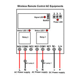 Wireless Remote Control AC Equipments through 2 Channel DC Radio Switch