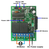 Wireless Remote Control Valve Electric Switch with RF Transmitter and 12V Receiver (Model: 0020705)