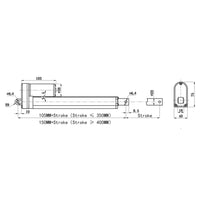 2000N 450 lbs Electric Linear Actuator Stroke 6 Inch With Remote Control Switch Kit (Model: 0020593)