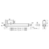 2000N 450 lbs Electric Linear Actuator Stroke 6 Inch With Remote Control Switch Kit (Model: 0020593)